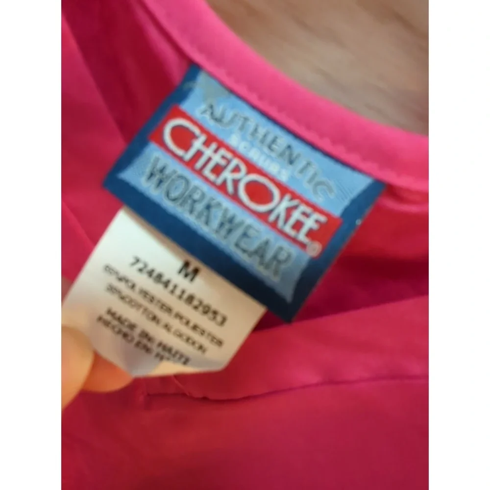 Chreokee dark pink scrubs top pants set women M Medium w/tags cargo pants w/MARK